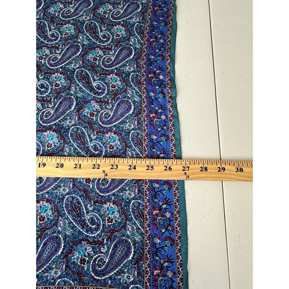 Lot Art of the Scarf Tie Rack Silk Scarf Multicolor Paisley Square Echo‎ Oblong